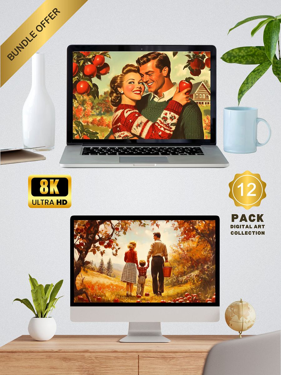 Autumn in Apple Orchard 12-Piece Digital Art Collection (Digital Download for Wallpapers, Posters & More) product image (1)
