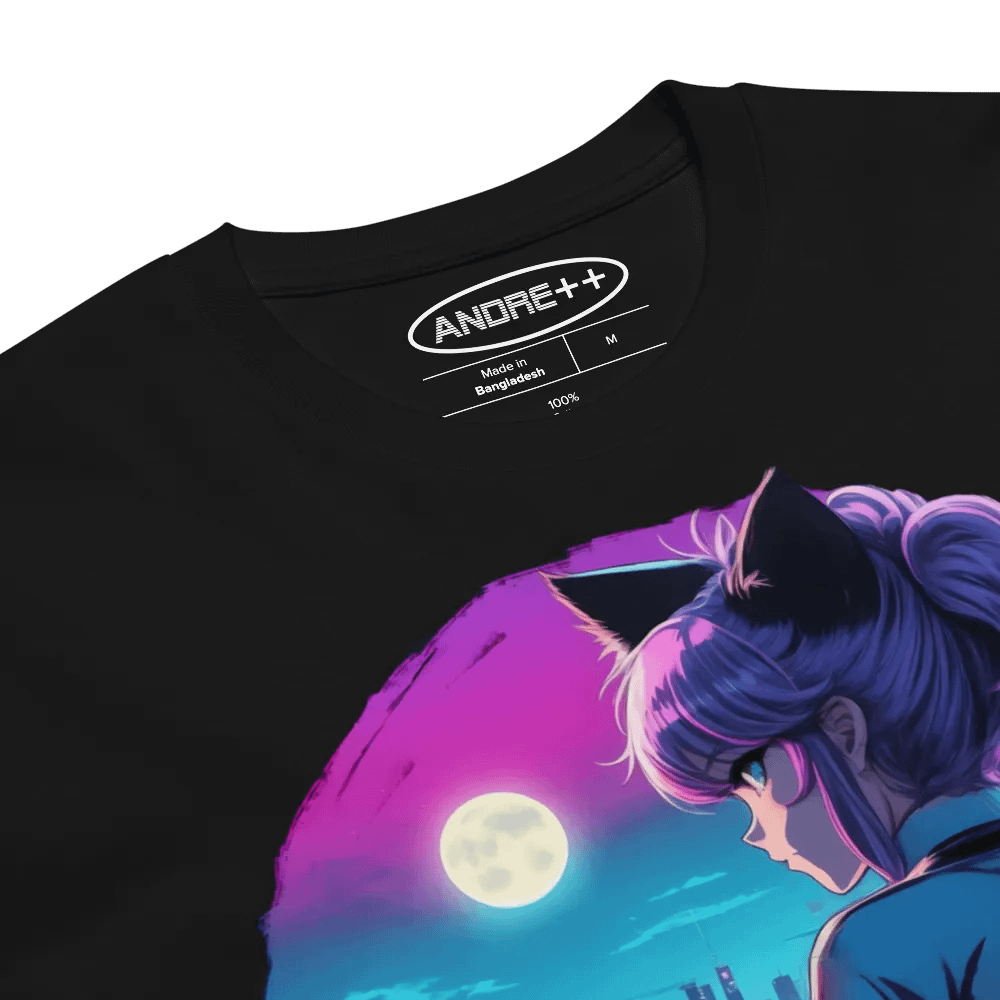 Anime Catgirl Rooftop (AS Colour Unisex Premium T-Shirt) product image (8)