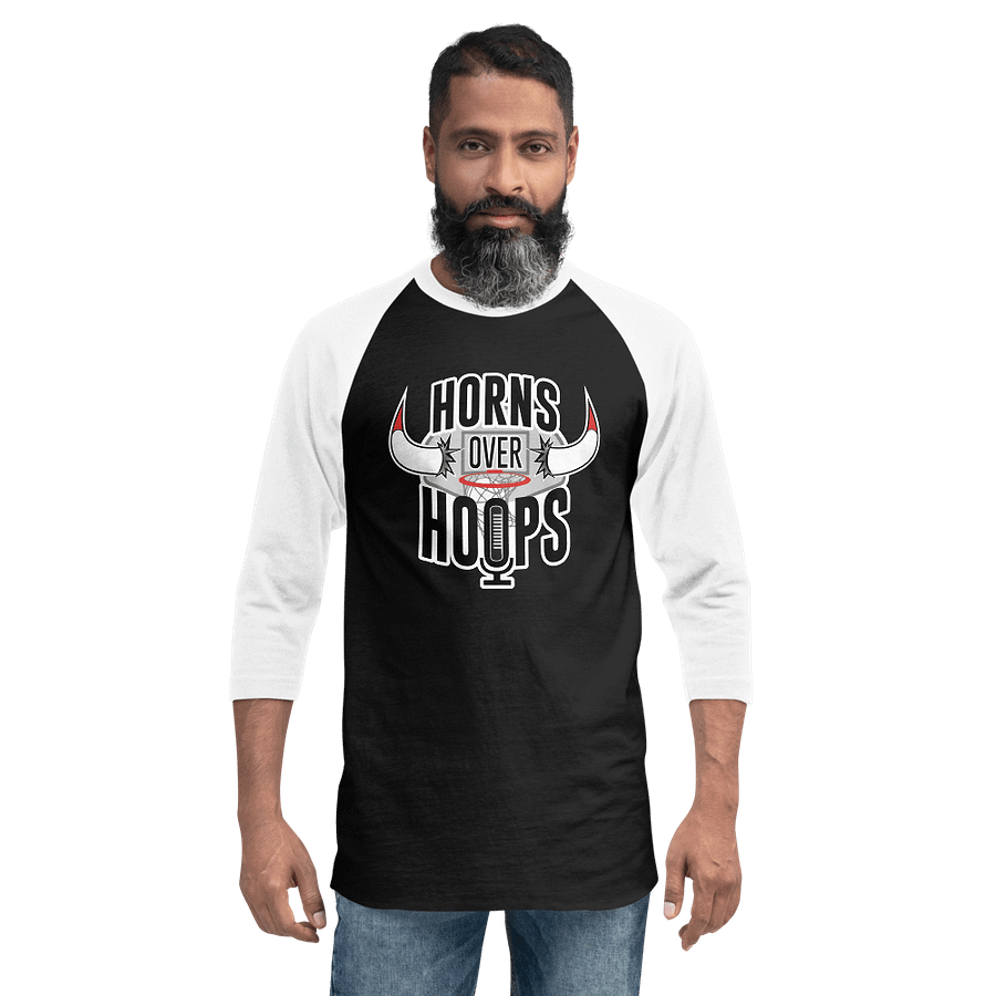Horns Over Hoops Basketball Raglan Tee product image (5)