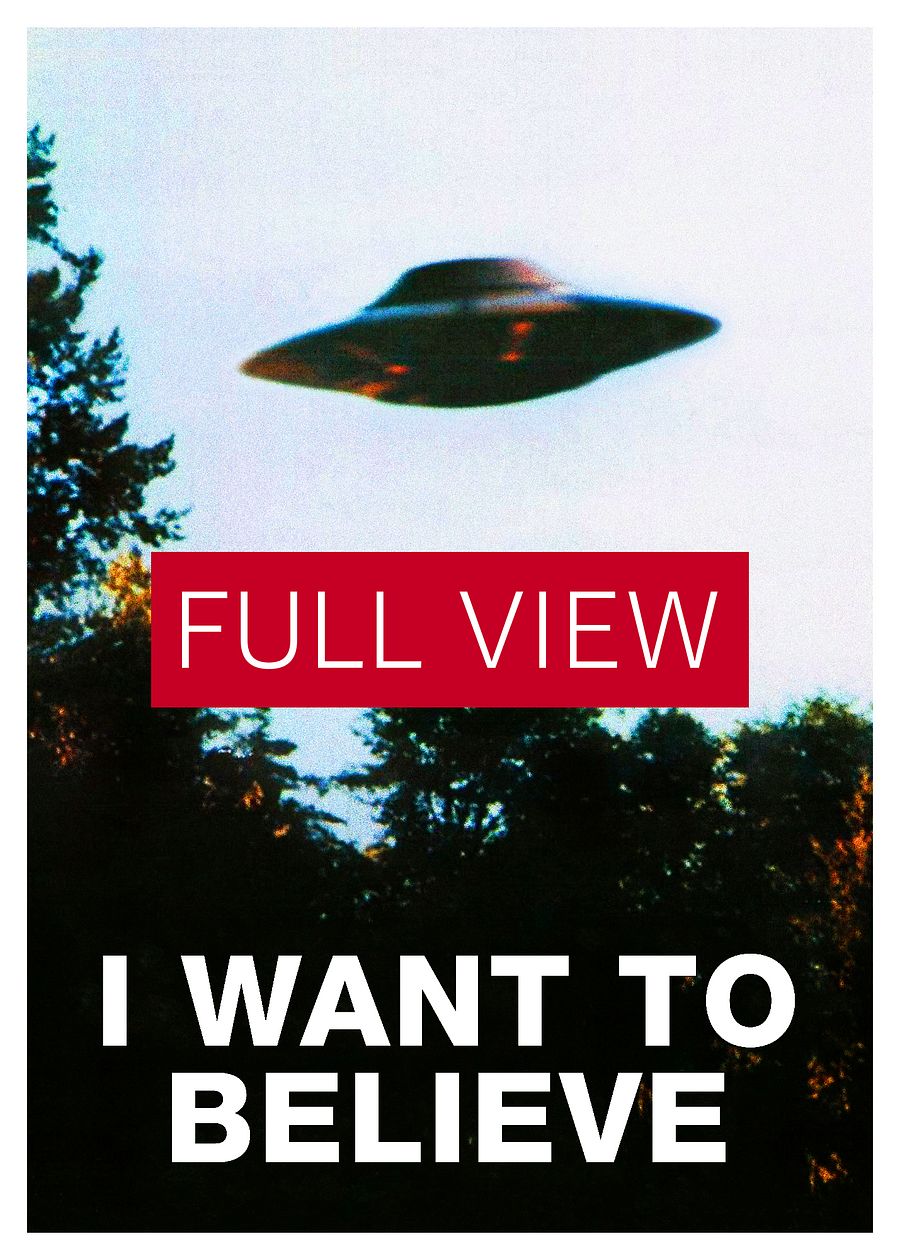 I want to believe. Original The X-Files poster (Ver.2, Season 4-5, 1996-1997) — sci-fi poster, movie poster, space art print product image (5)