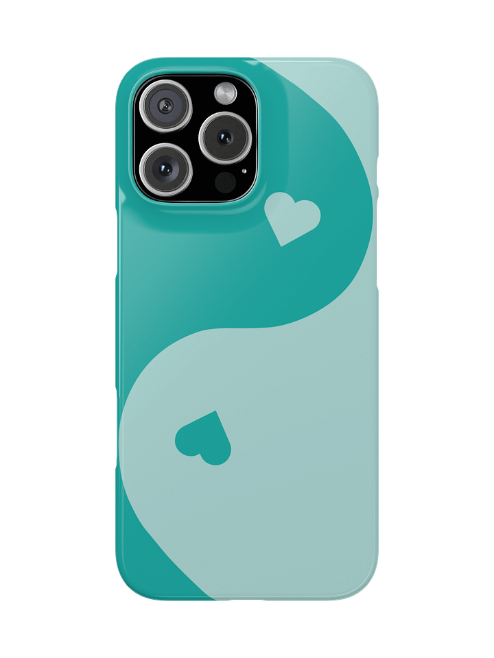 Eggshell Blue Yin Yang Heart iPhone Case product image (1)