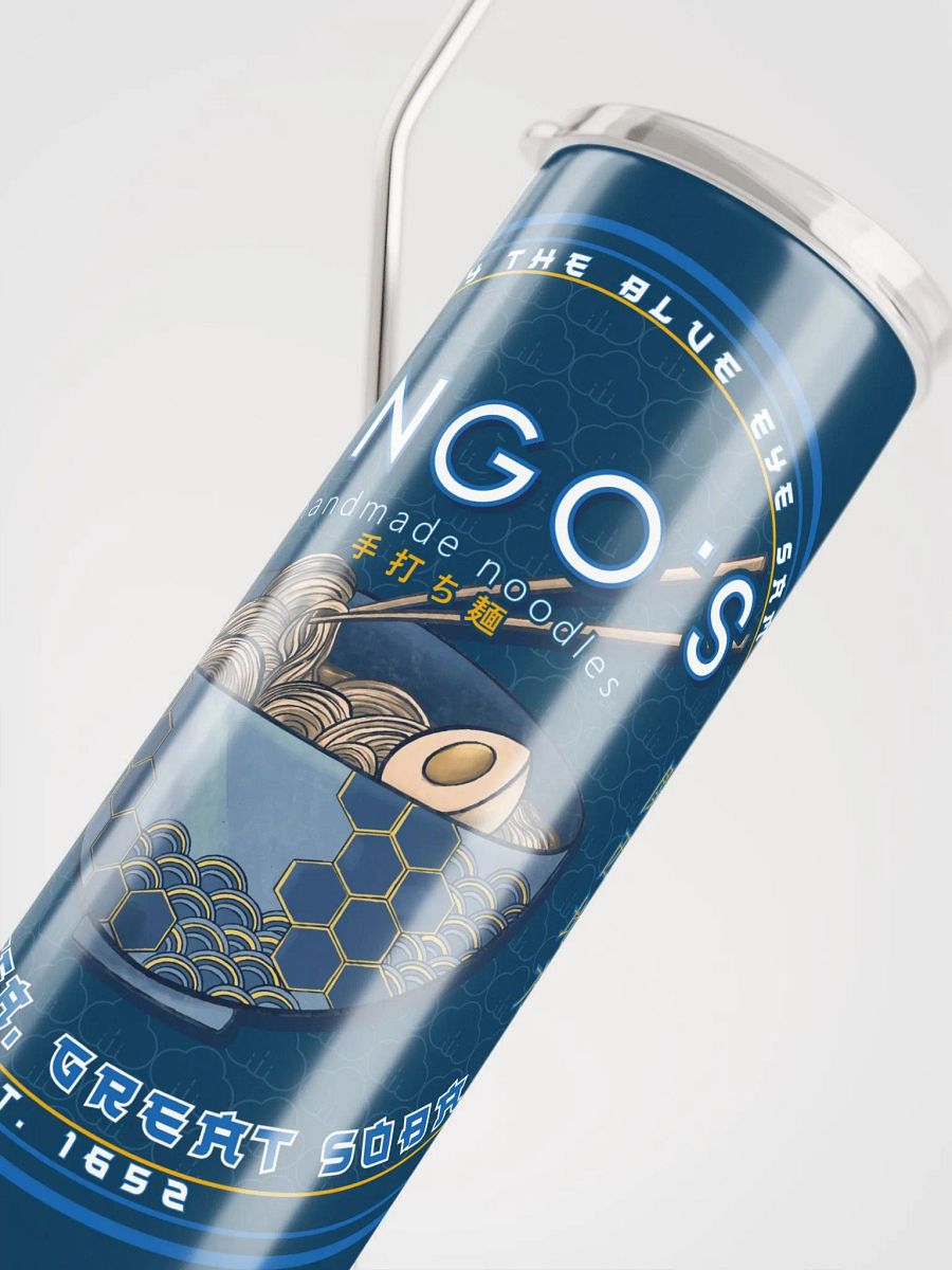 Ringo's Handmade Noodles Stainless Steel Water Bottle | Blue Eye Samurai Inspired product image (4)