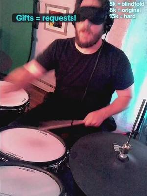 Playing Master of Puppets by @metallica while blindfolded on the live stream.  #tiktoklive #livehighlights #drumcover #metallica 