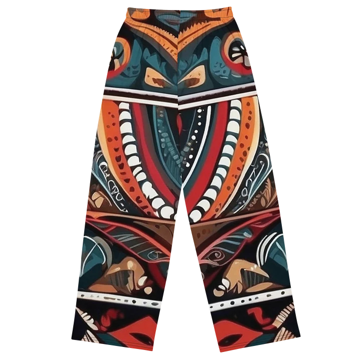 Cultural Canvas: Unisex Wide Leg Pants in Tribal Symphony product image (1)