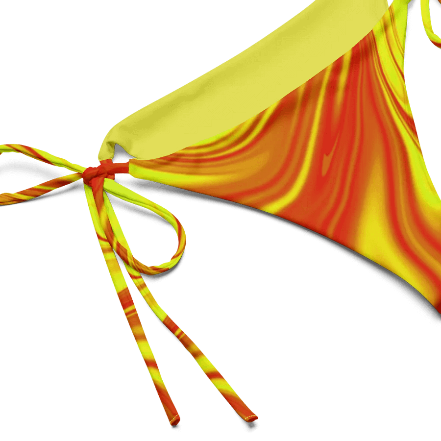 String Bikini Bottom - Yellow and Red Digital Fluid Art product image (7)