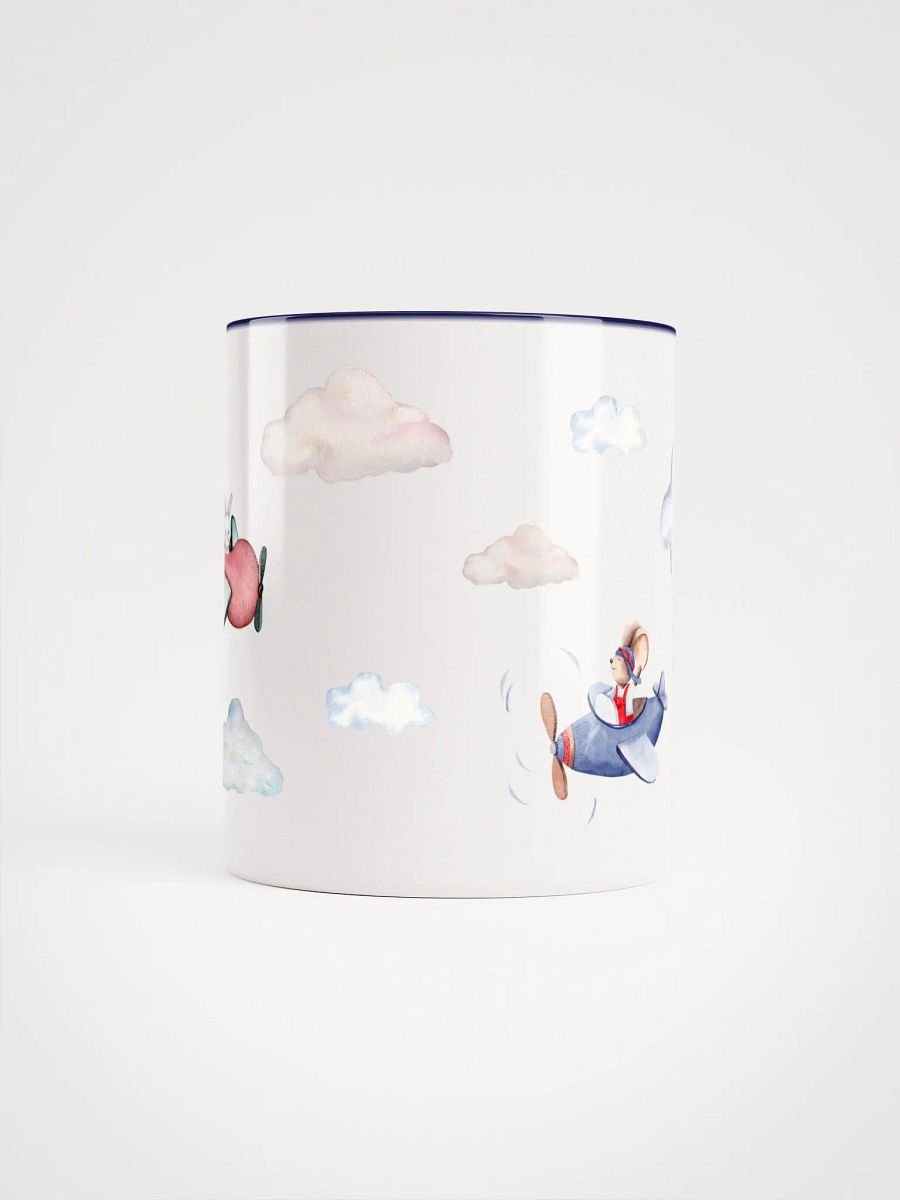 In The Air Ceramic Mug | Rabbit & Mouse Adventure in the Skies | Whimsical Drinkware product image (5)