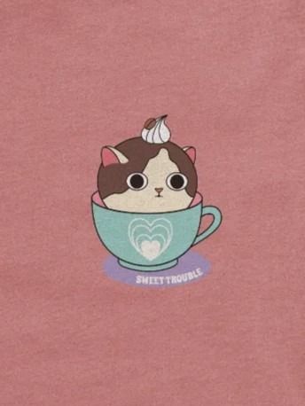 Sweet Trouble T-shirt, Coffee Cat (Left Chest and Back Prints) product image (3)