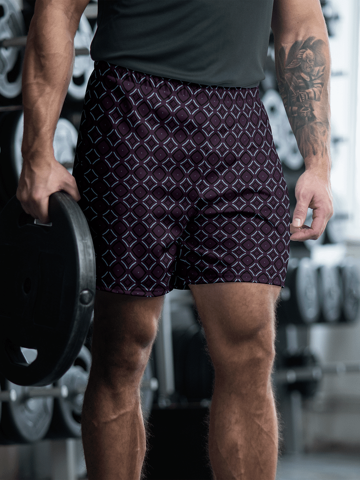 Bumble Delight Geometric All Over Print Unisex Athletic Long Shorts product image (2)
