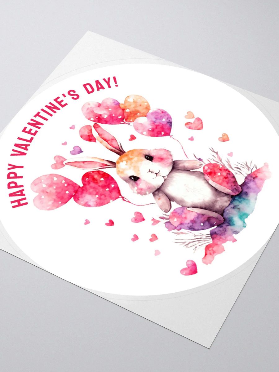 Happy Valentine's Day Bunny with Heart Balloons product image (4)