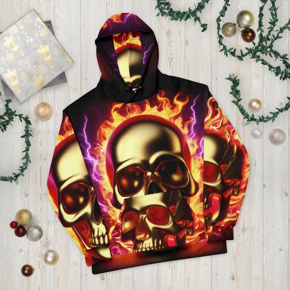 Golden Print - Unisex Skull Hoodie #6 product image (10)