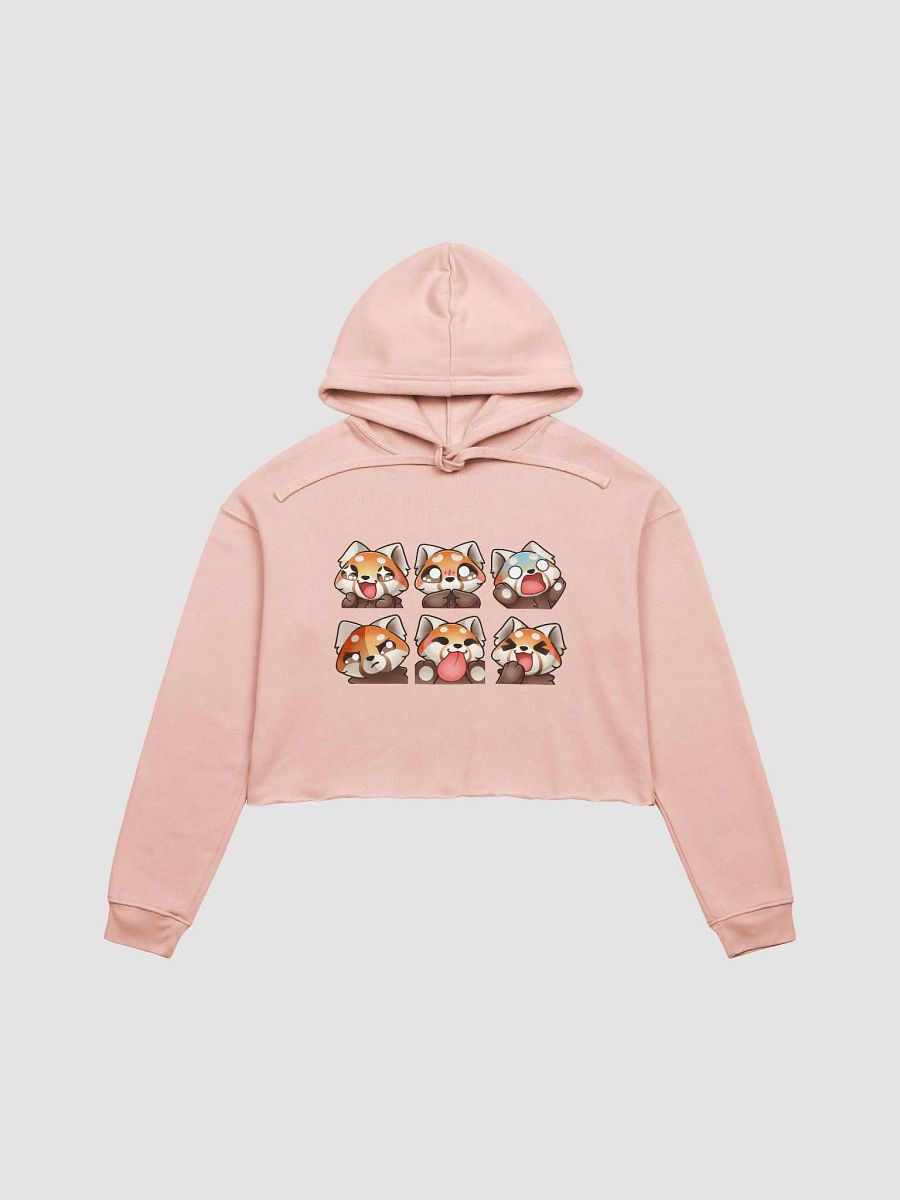 Red panda emote cropped fleece hoodie product image (3)