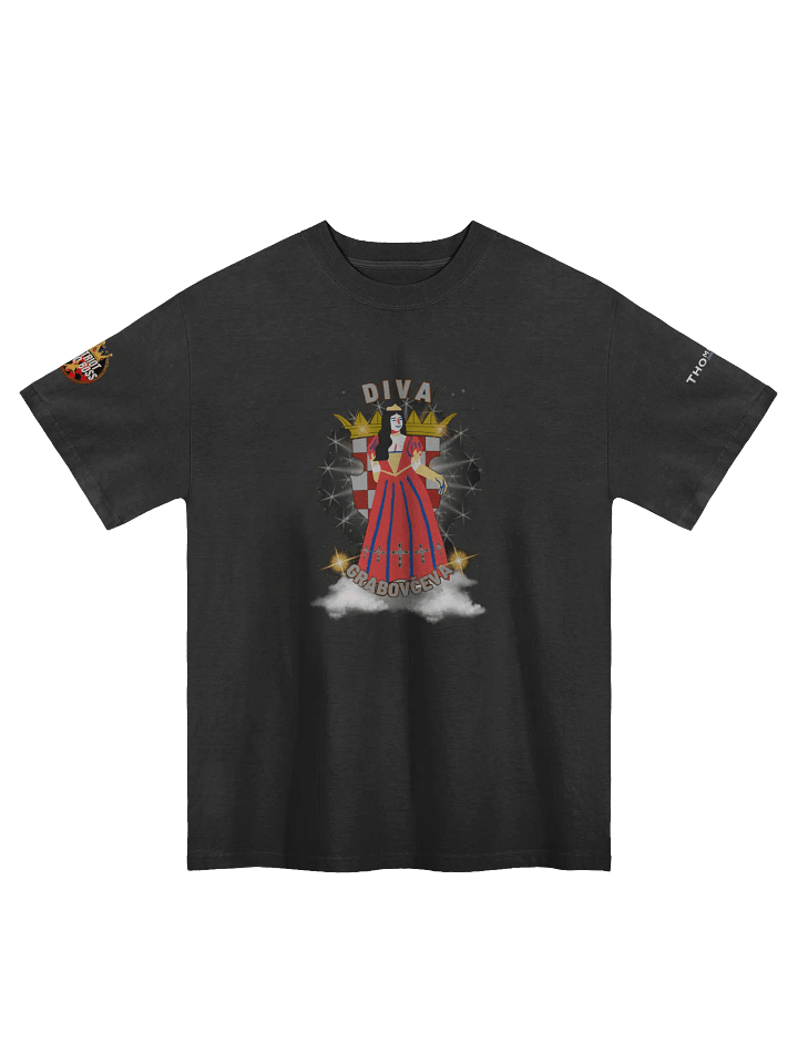 Crowned Patriot Diva Grabovčeva Oversized Tee product image (1)