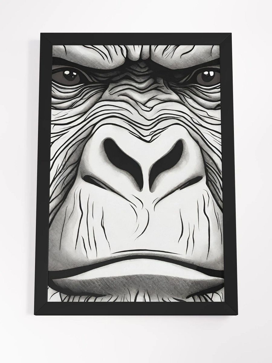 A powerful and striking portrait of a gorilla. product image (4)