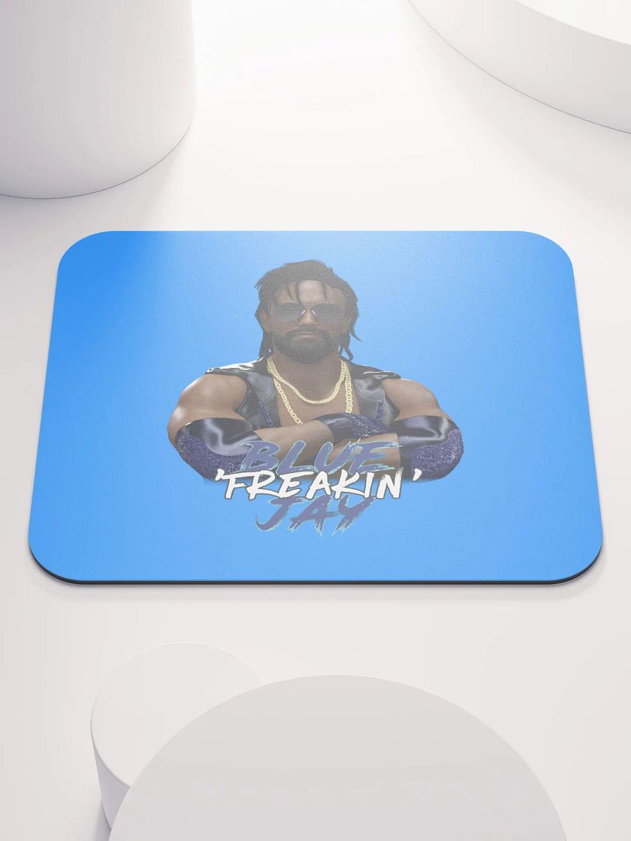 BTW Blue Freakin Jay mouse pad product image (1)