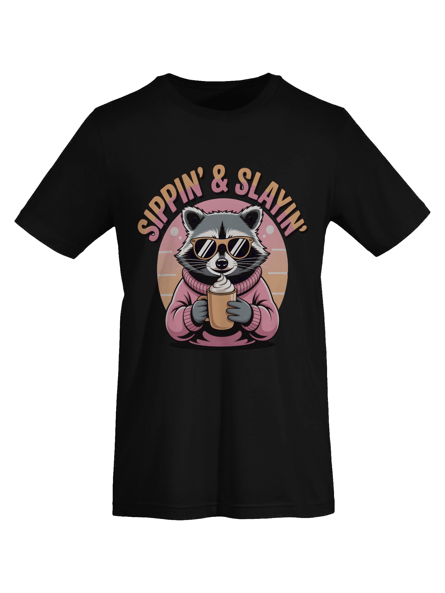 Sassy Raccoon 'Sippin' & Slayin'' T-Shirt product image (7)