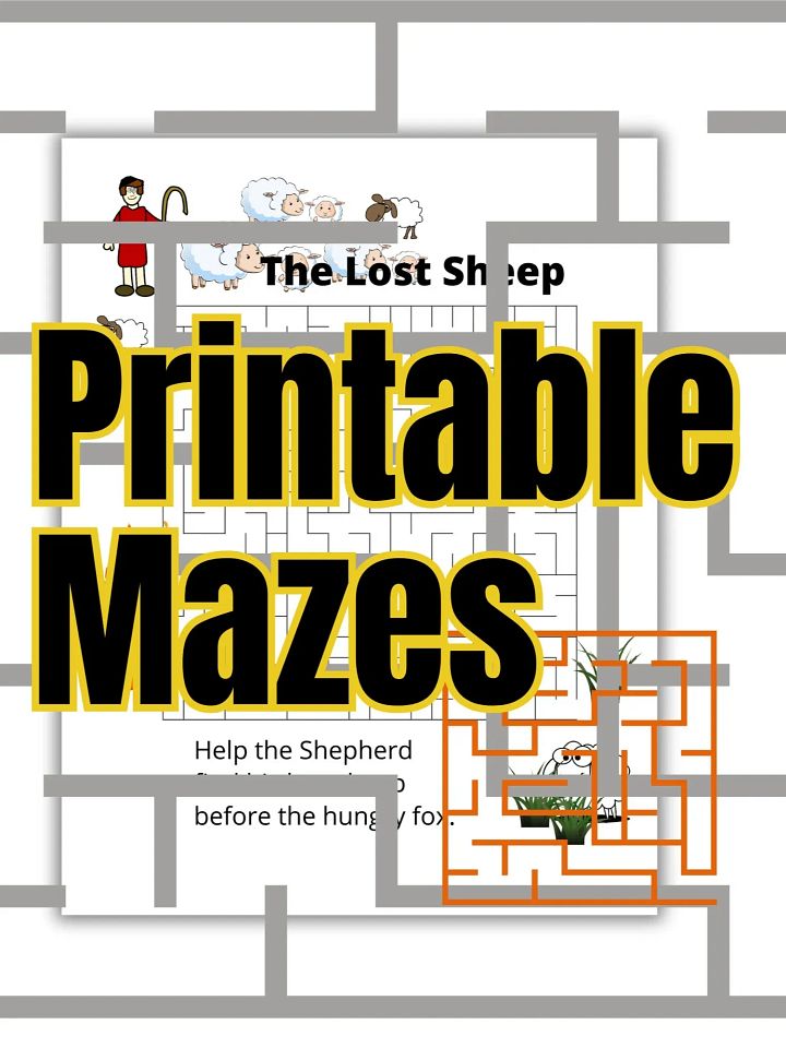 Maze printable instant download Maze book, Christian maze book download and print now. Games for kids product image (1)