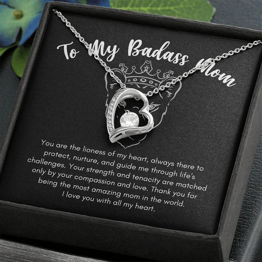 To My Badass Mom Forever Love Necklace - Lioness Of My Heart product image (6)