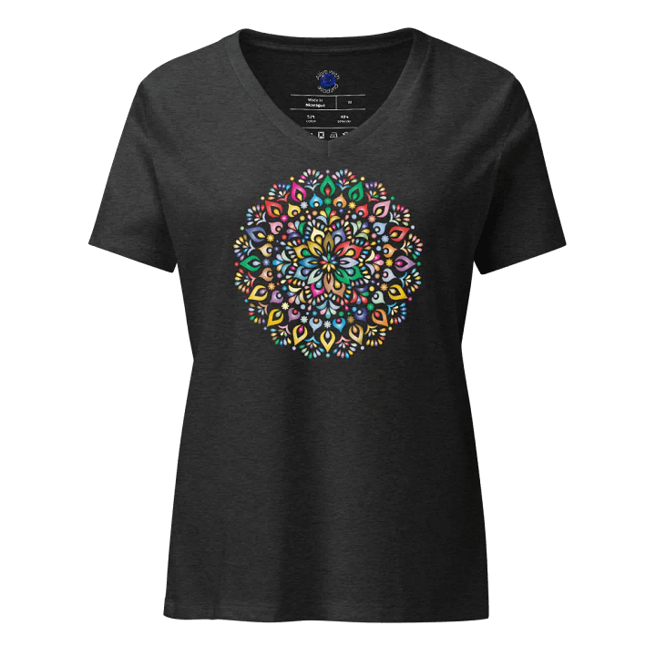 Radiant Mandala Harmony Women's V-Neck Tee product image (3)