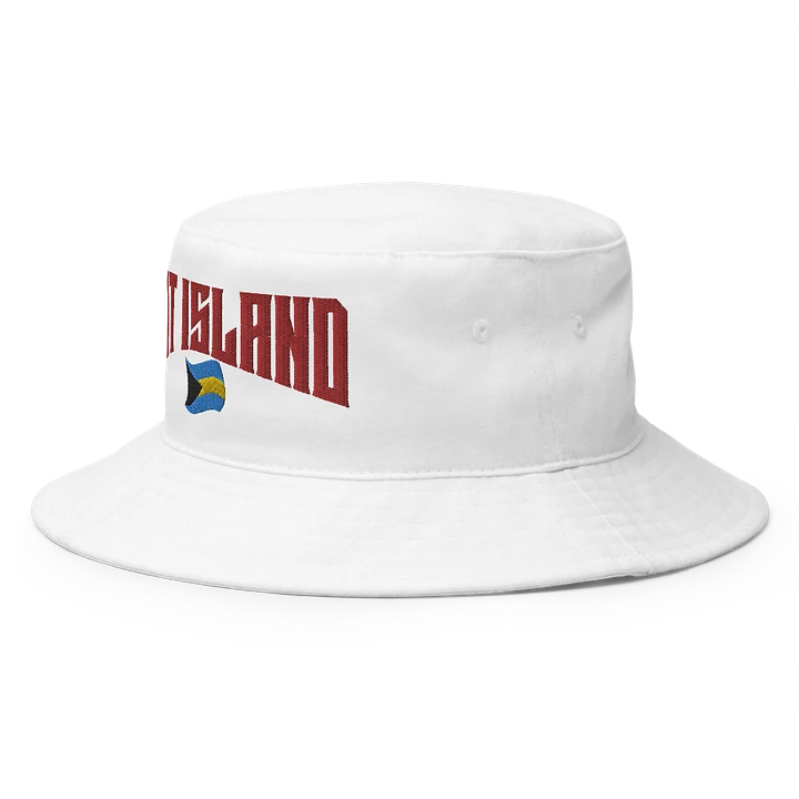 Cat Island Bahamas Hat : Bahamas Flag Bucket Hat Embroidered product image (8)
