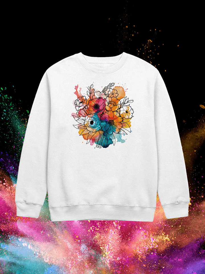 Watercolor Floral Bouquet Crewneck Sweatshirt product image (1)