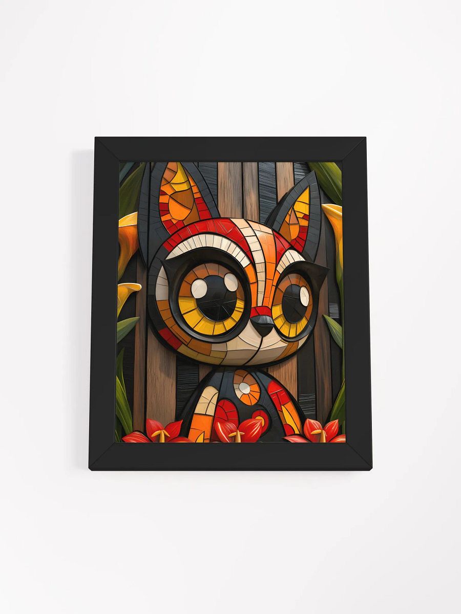 Framed art work, titled 