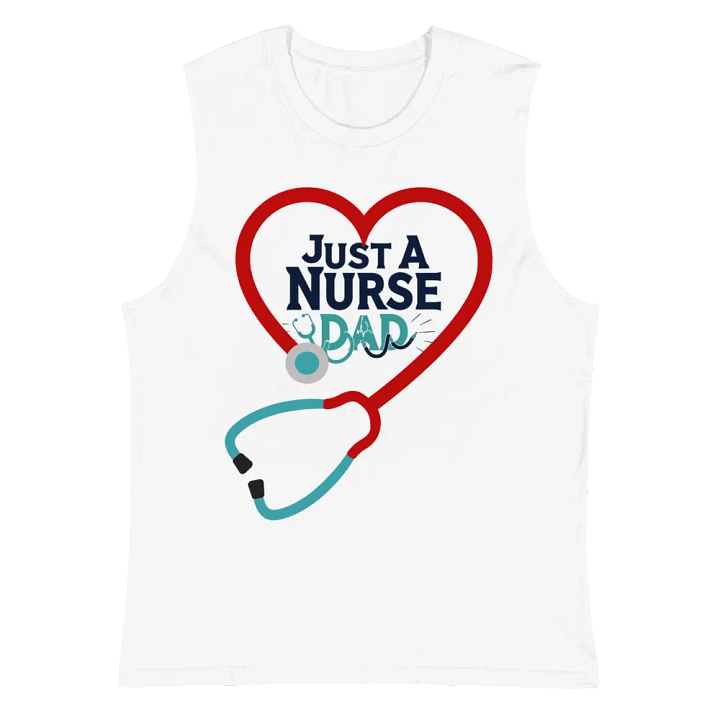 Heartfelt Nurse Dad Stethoscope Muscle Tank product image (2)