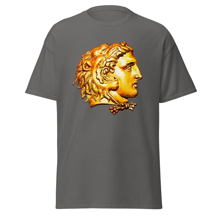 Alexander the Great of Macedon as Heracles Authentic Art from 2nd Century BC, White or Charcoal T-shirt product image (1)