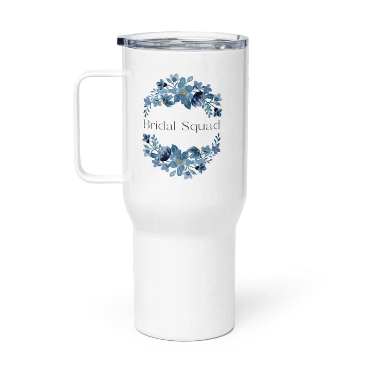 Bridal Squad 009 Blue Floral Bliss Travel Mug product image (1)