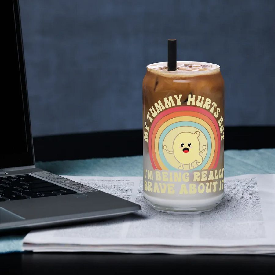 My Tummy Hurts Cup With Lid And Straw product image (3)