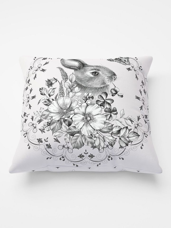 Floral Rabbit Print Pillow product image (1)