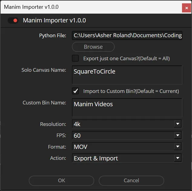 The Manim Video Exporter|Importer || Davinci Resolve 19+ Script (Studio AND Free) product image (2)