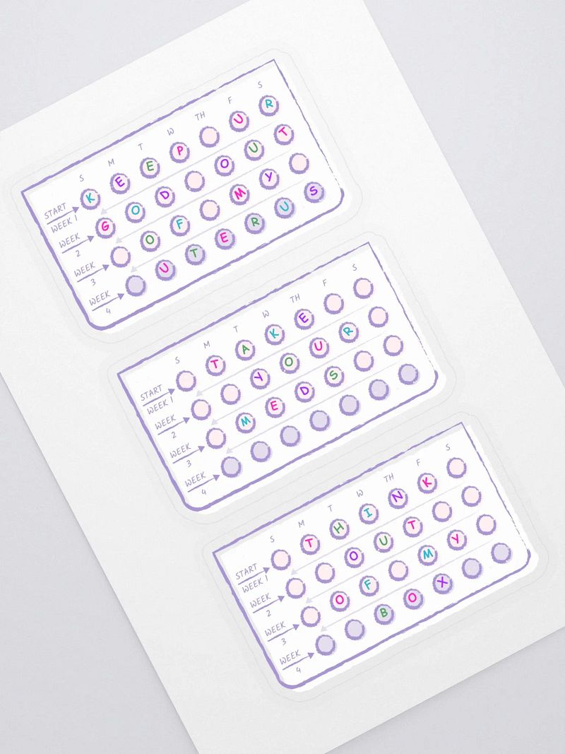 Birth Control Sticker Sheet