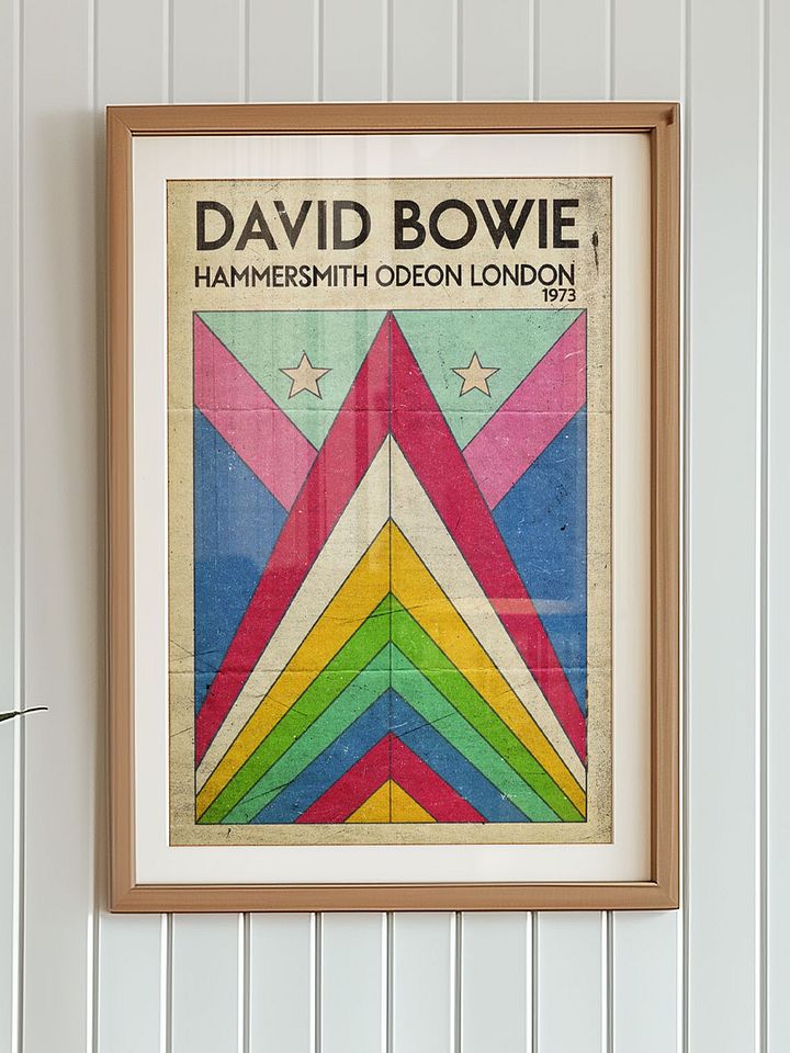 David Bowie Hammersmith Odeon 1973 Concert Poster | Ziggy Stardust Farewell Print | Vintage Glam Rock Art | Retro Music Decor | Classic Rock Band Design product image (1)