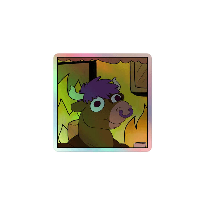 "Everything Is Fine" Holographic Sticker product image (1)