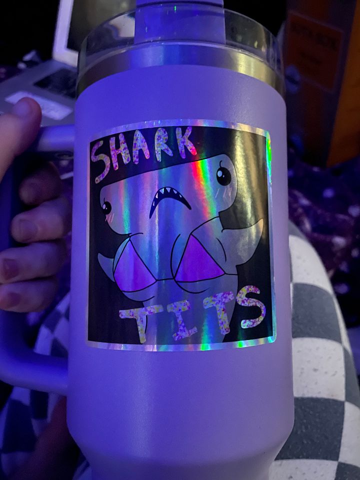 Shark Tits Holographic Sticker product image (2)
