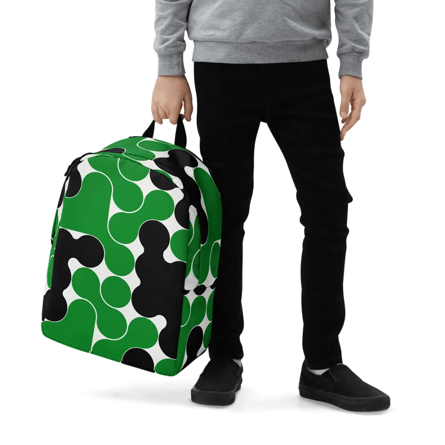 Green & Black Circles All-Over Print Minimalist Backpack product image (7)