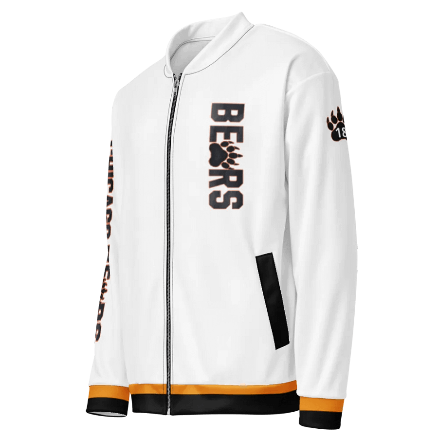 Copy of Chicago Bears Grizzly Mode Orange Trim #18 Bomber Jacket | NFL Home Locker product image (4)