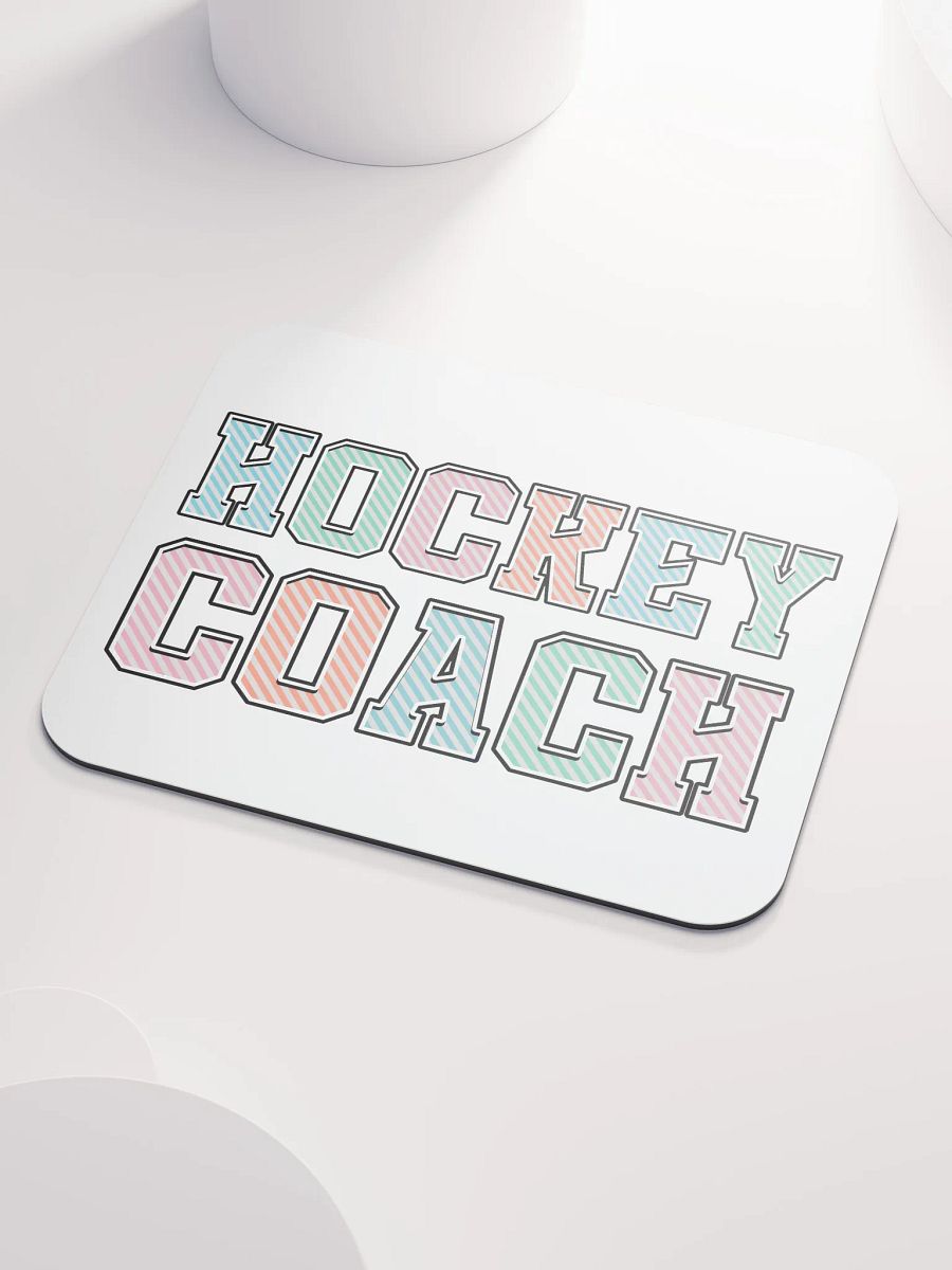 Hockey Coach Colorful Striped Mouse Pad product image (3)