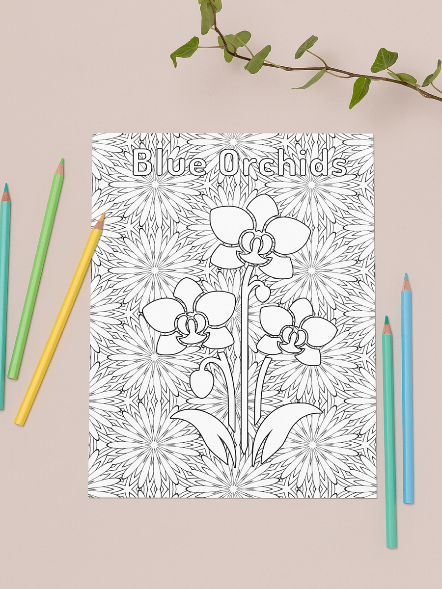 100 Nature & Pattern Coloring Pages PDF (A4 Size) product image (3)