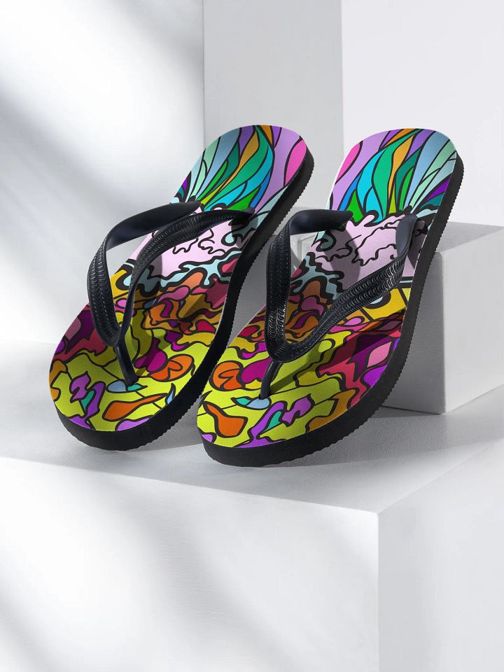 Psychedelic Bliss Flip-Flops - Wave at Sunset product image (1)