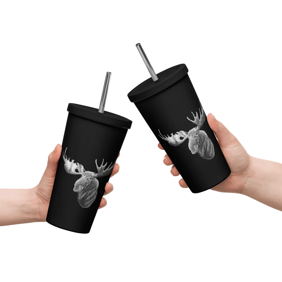 Moose Drawing Straw Cup product image (13)