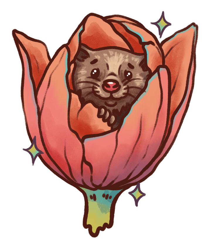 sticker : flower mouse product image (1)