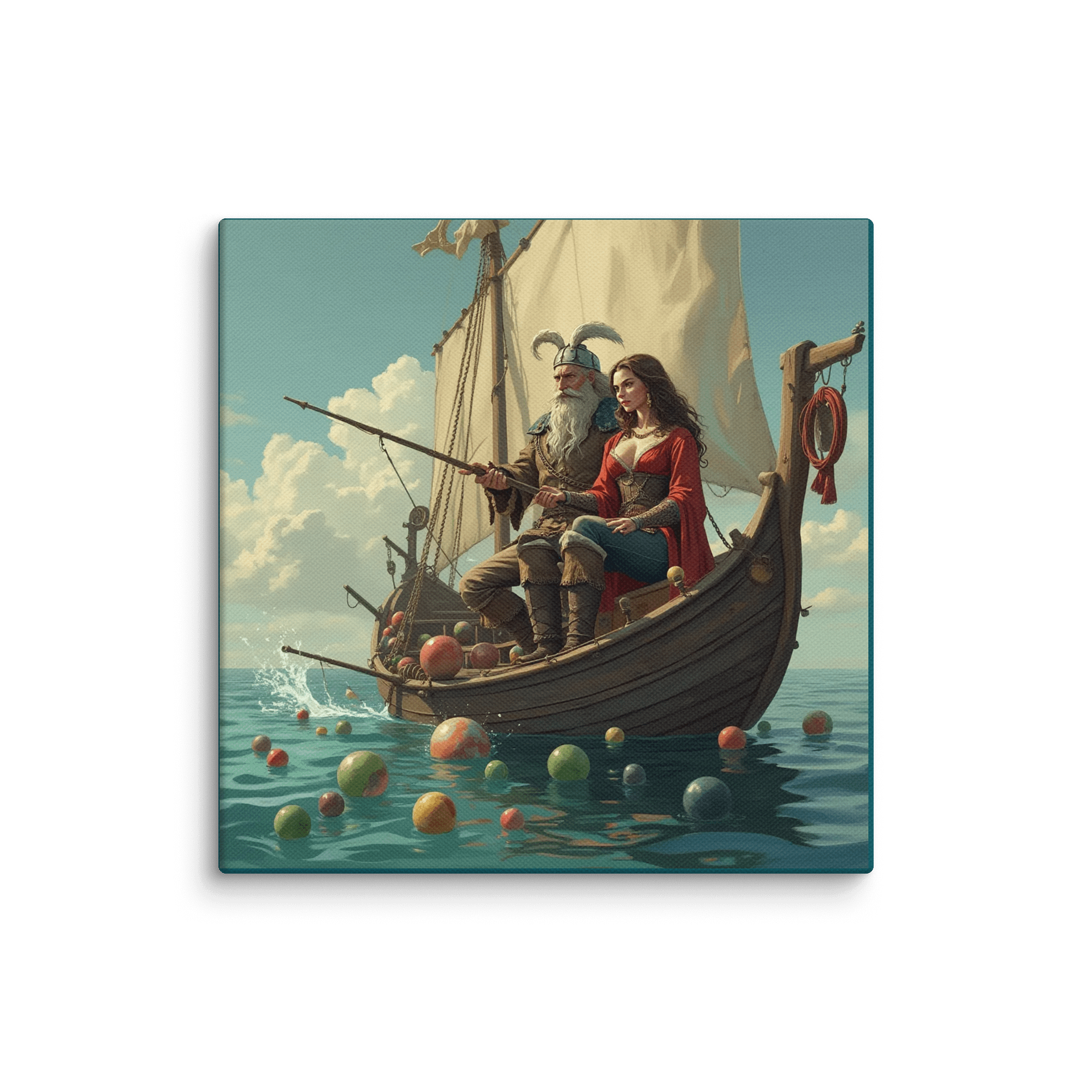 "Catch of the Marble Sea" Canvas product image (1)