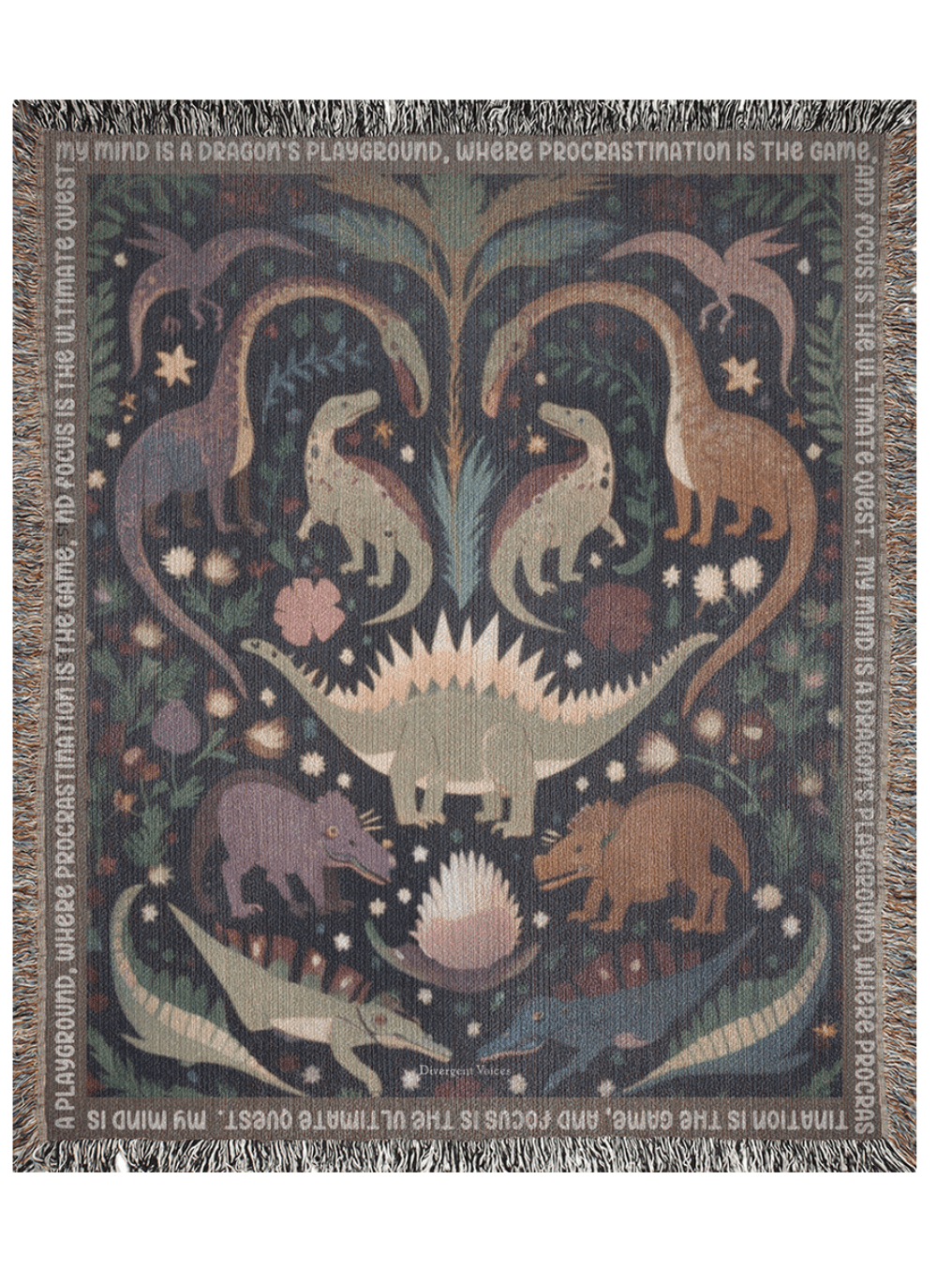 My Minds Is A Dragon's Playground Woven Blanket product image (1)