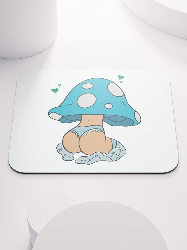 Mushroom Baddie Desk Mat - Dark Blue product image (1)