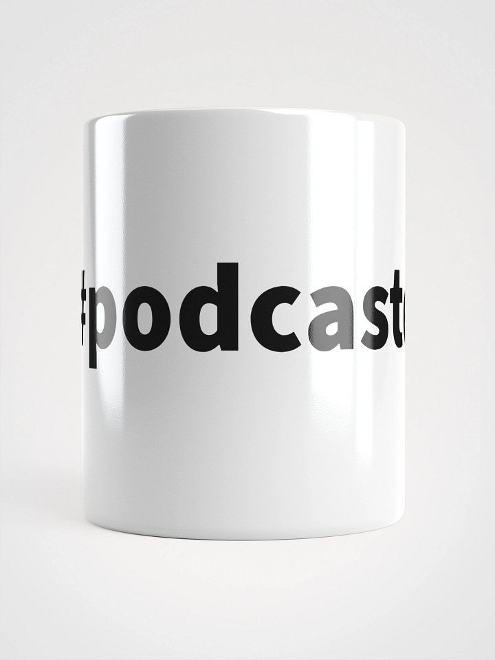 Podcaster Hashtag Ceramic Mug - White product image (2)