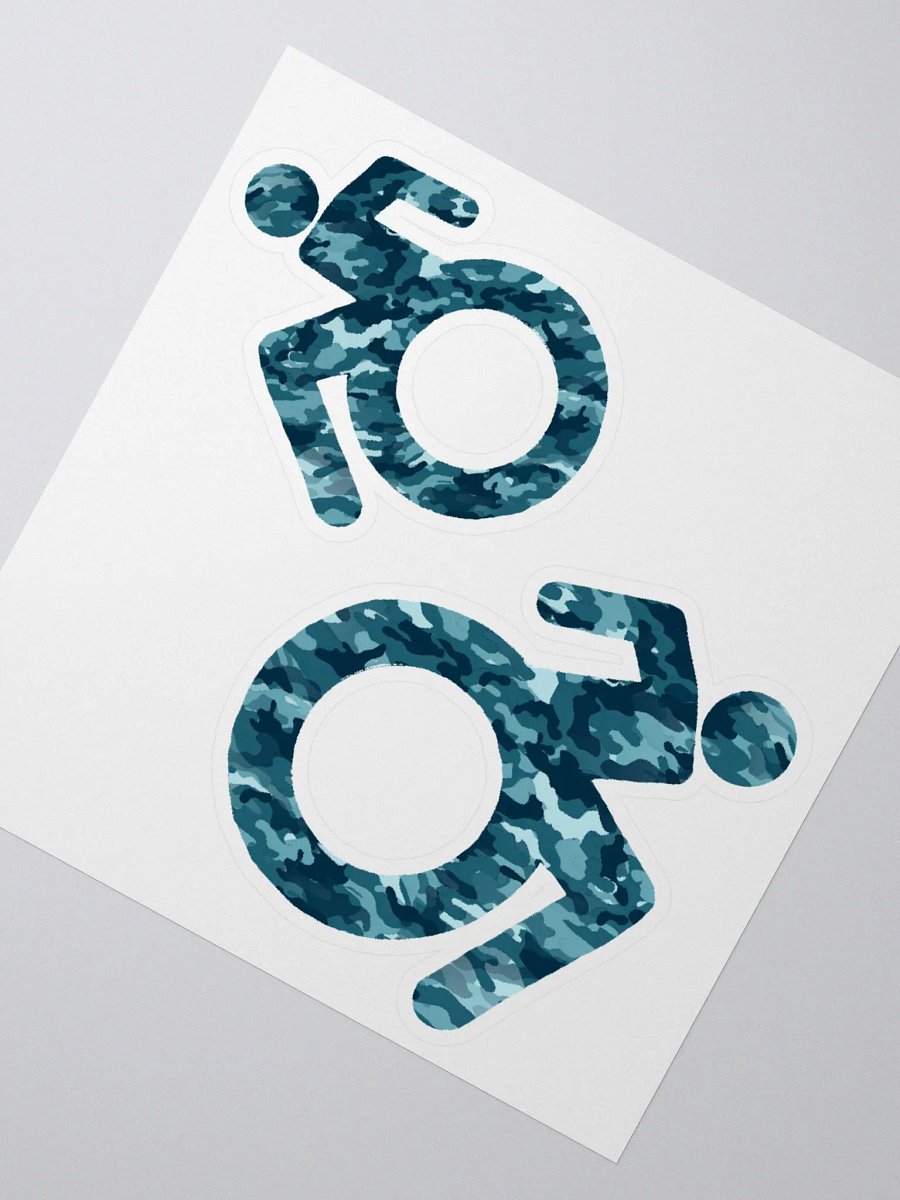 Wheelie, Blue Camo Sticker Sheet product image (2)
