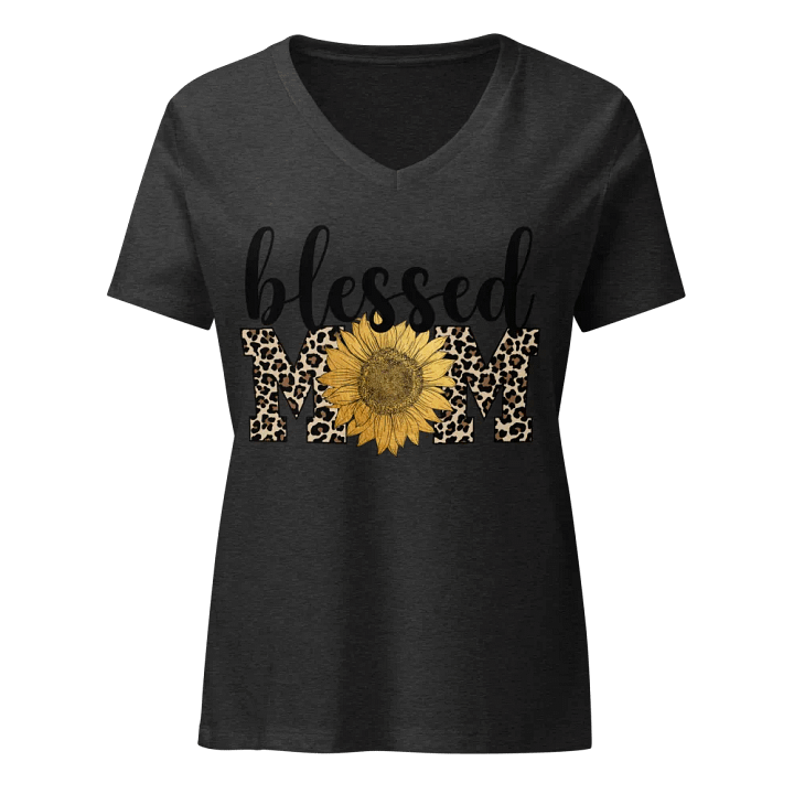Leopard Mom Sunflower Graphic Tee product image (2)