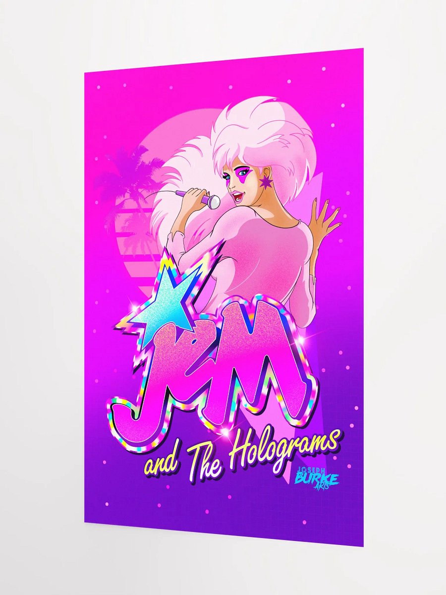 Jem and the Holograms Vaporwave Tribute 12x18 Fine Art Print product image (3)