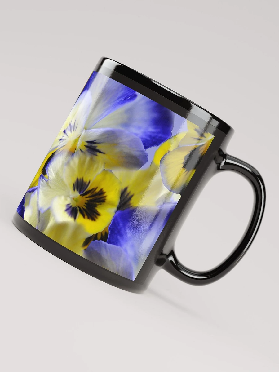 Blue and Yellow Pansies Black Coffee Mug product image (8)